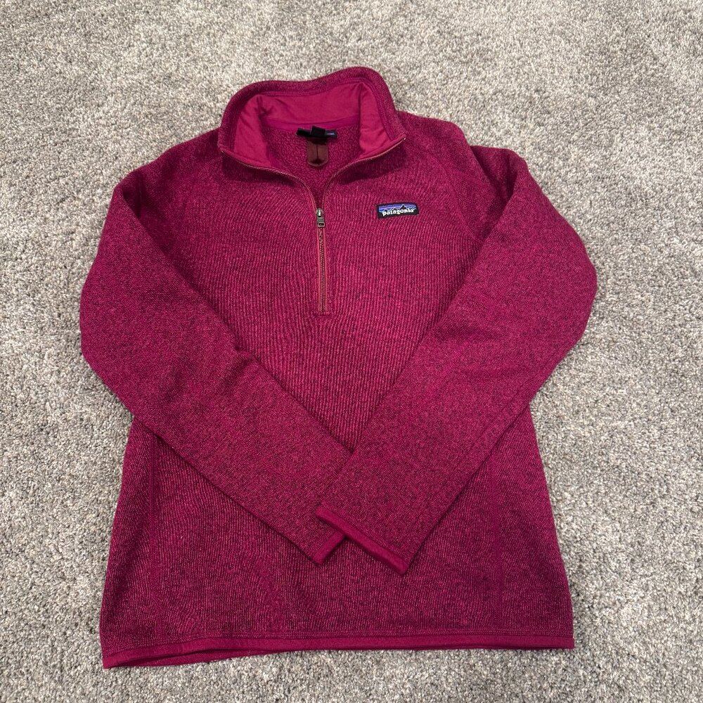 Patagonia Youth Girls Pink Better Sweater 1/4 zip